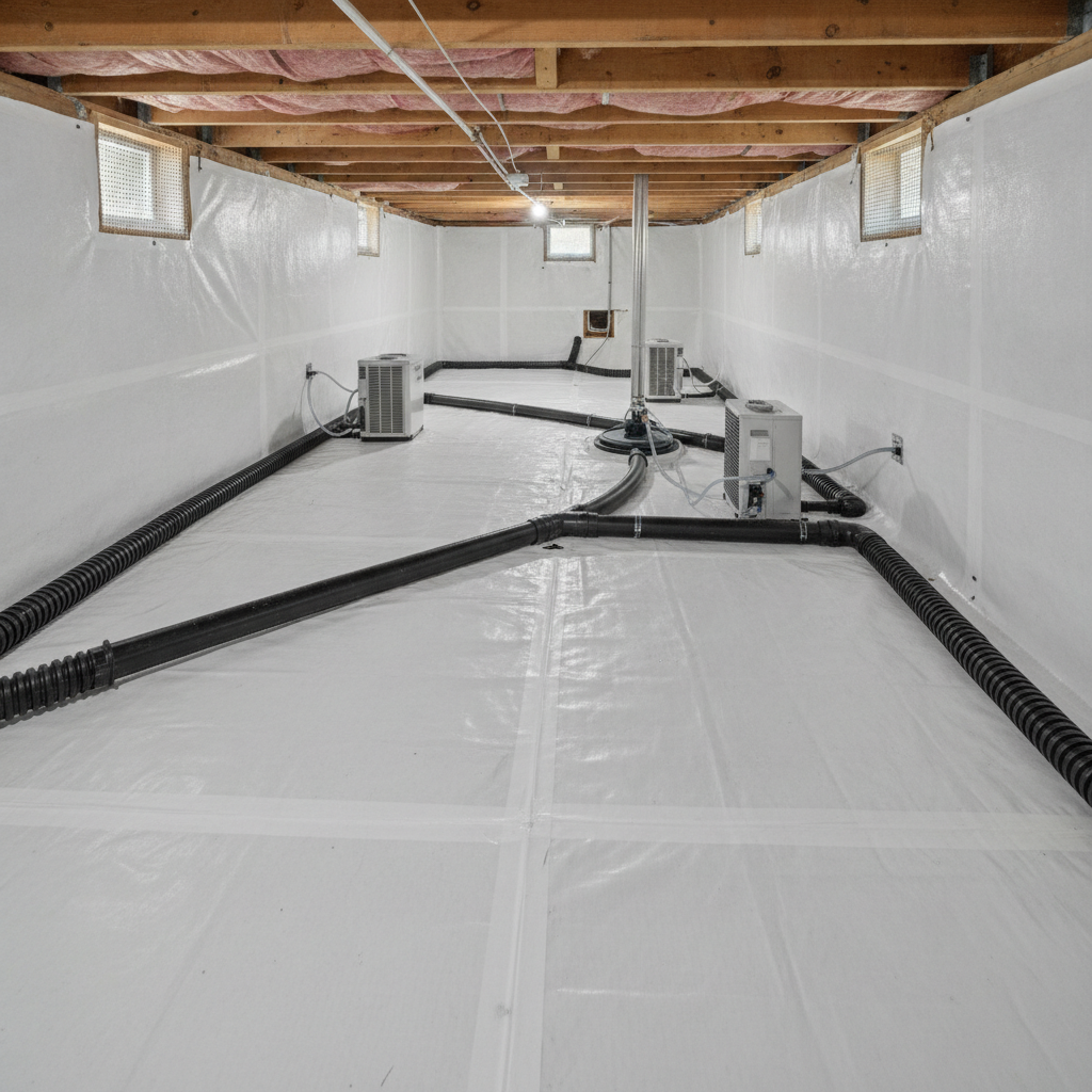 Construction Company focus on Crawlspace Encapsulation - No Face and No Text